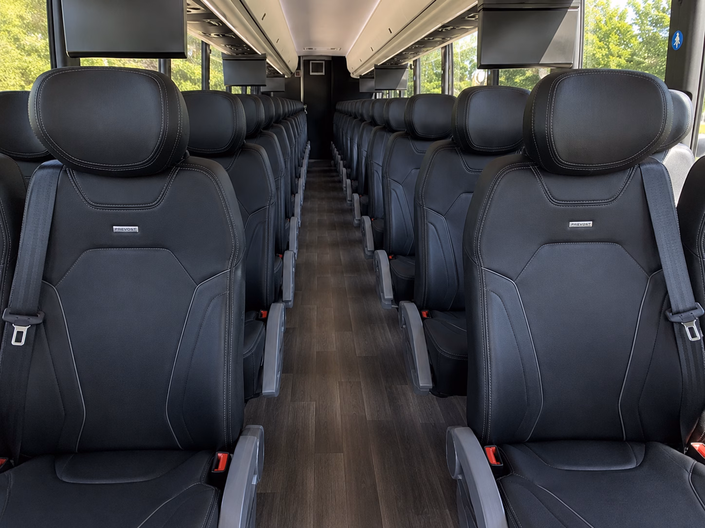 laredo charter bus rental interior