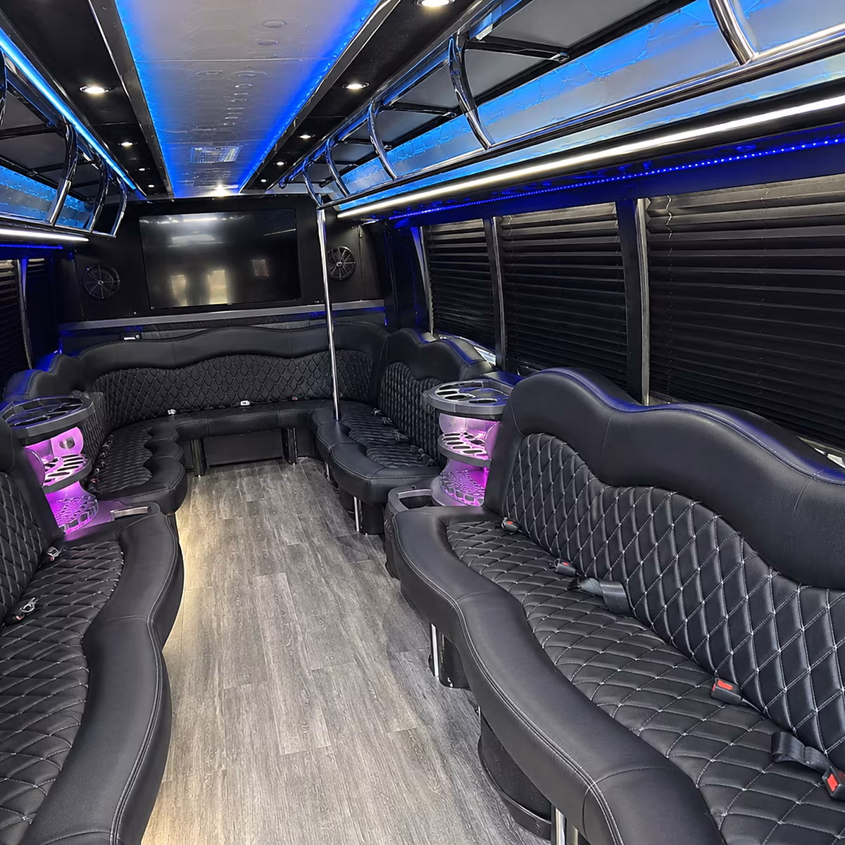 pharr party bus rental interior