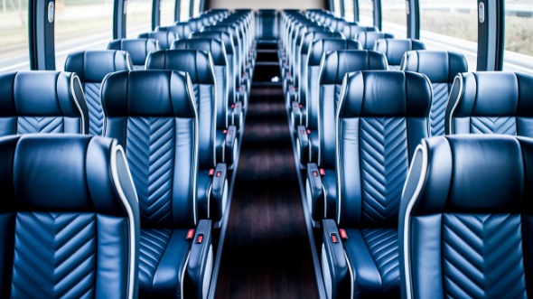 50 passenger charter bus inside victoria