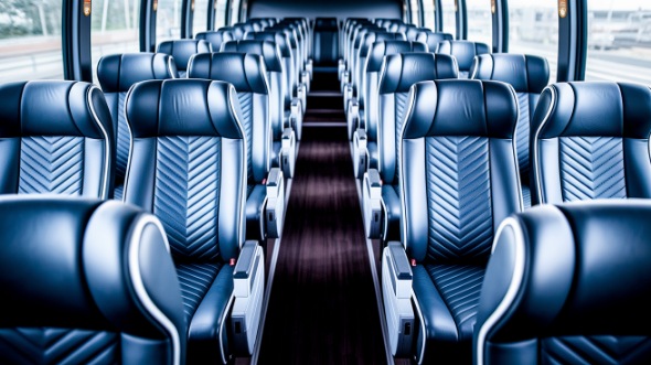 54 passenger charter bus inside victoria