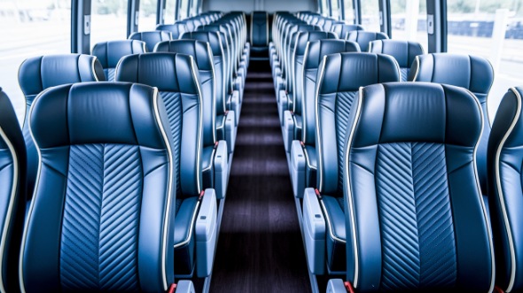 55 passenger charter bus inside victoria
