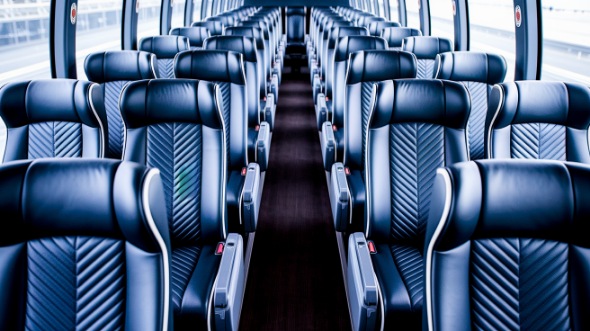 56 passenger charter bus inside victoria