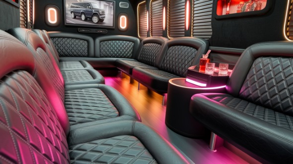 party bus rental interior victoria